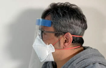 Gustavo Fontana wearing a face shield