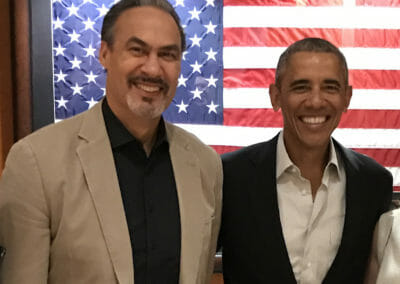 Phil Freelon with Obama