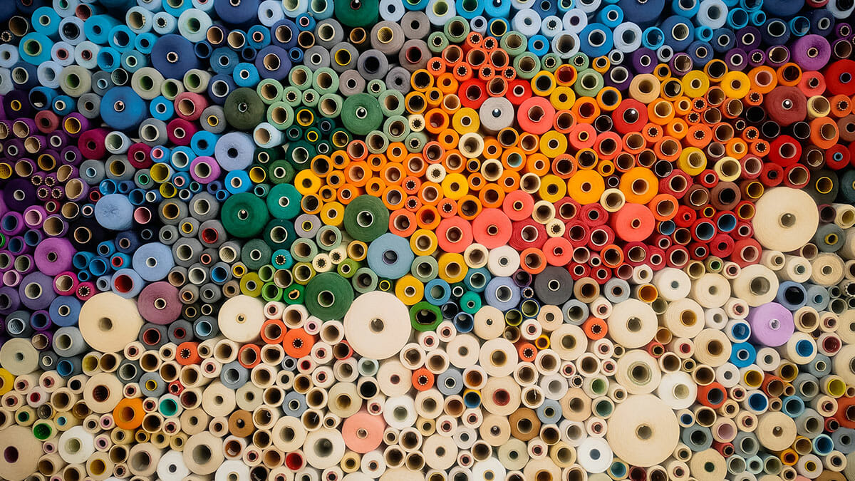 Colorful spools of thread