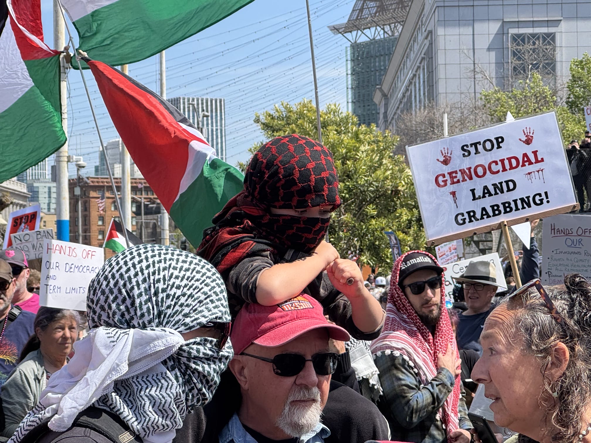 people at a protest 