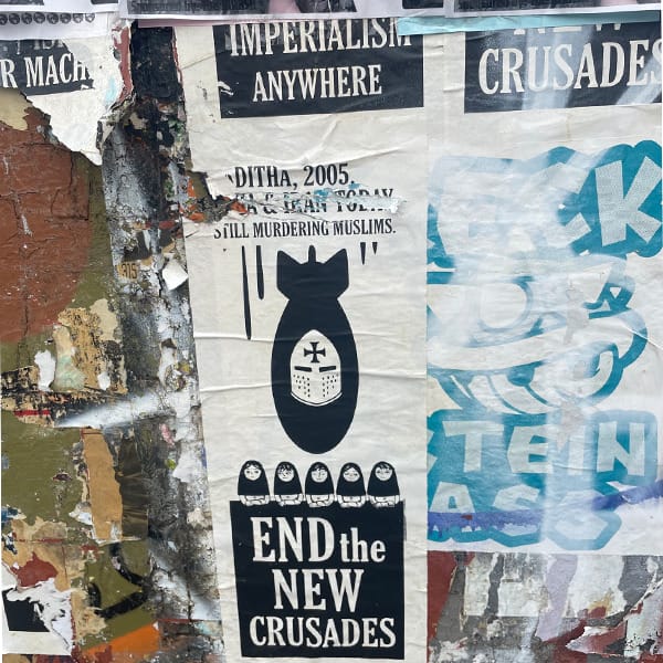 Wall with posters 